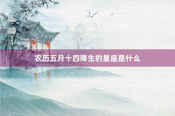 农历五月十四降生的星座是什么