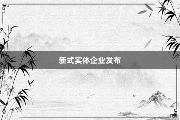 新式实体企业发布